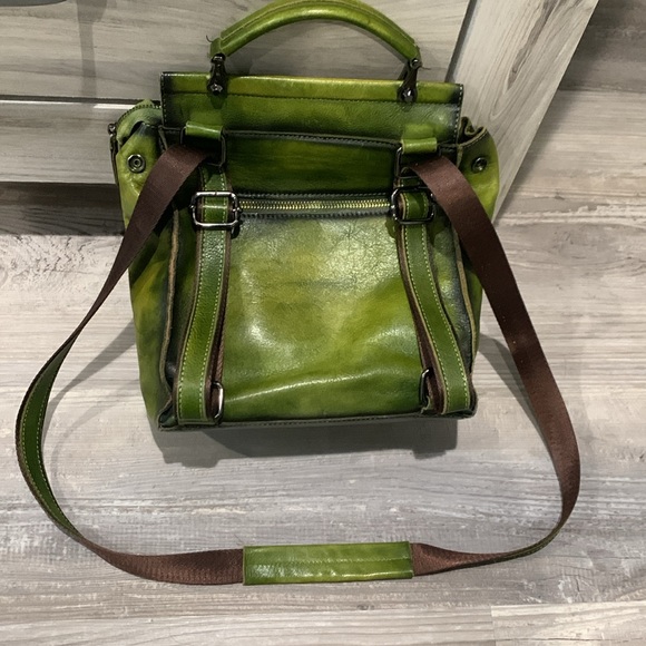 Convertible backpack purse. Italian leather - Picture 2 of 3